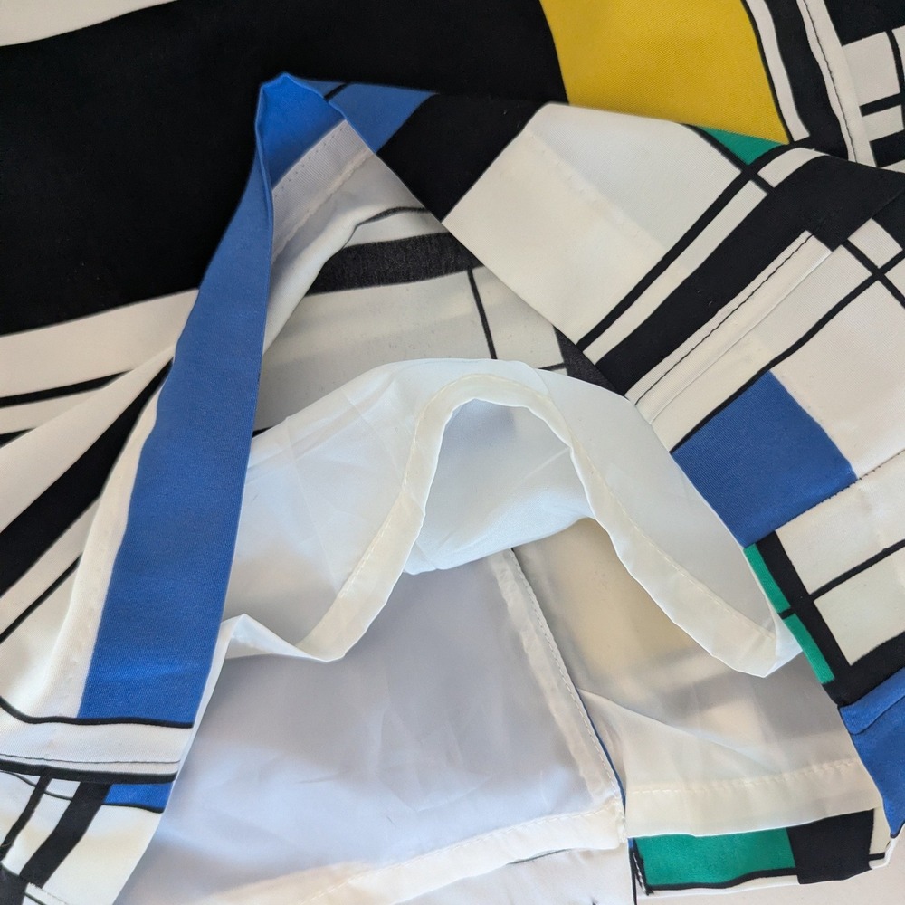 Worthington Green Blue Yellow Geometric Pencil Skirt - Picture 3 of 8